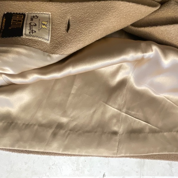 Vintage Swing 50s 60s Penn Craft Friezette Lovemans Wool Tweed Mink Coat USA M/L - Picture 16 of 16